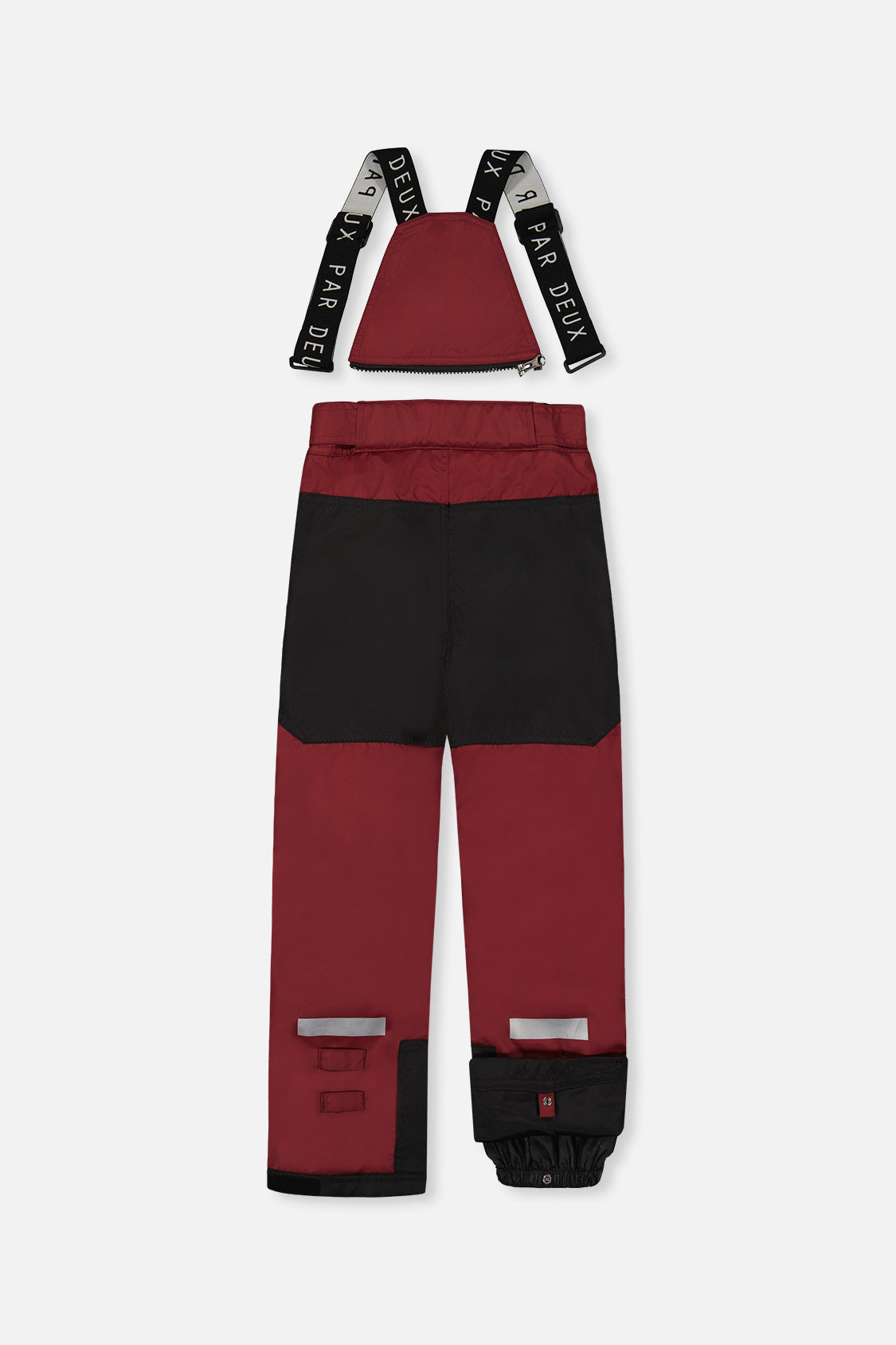 Deux par Deux TEKNIK two-piece snowsuit, black, beige and burgundy, alternate view 4
