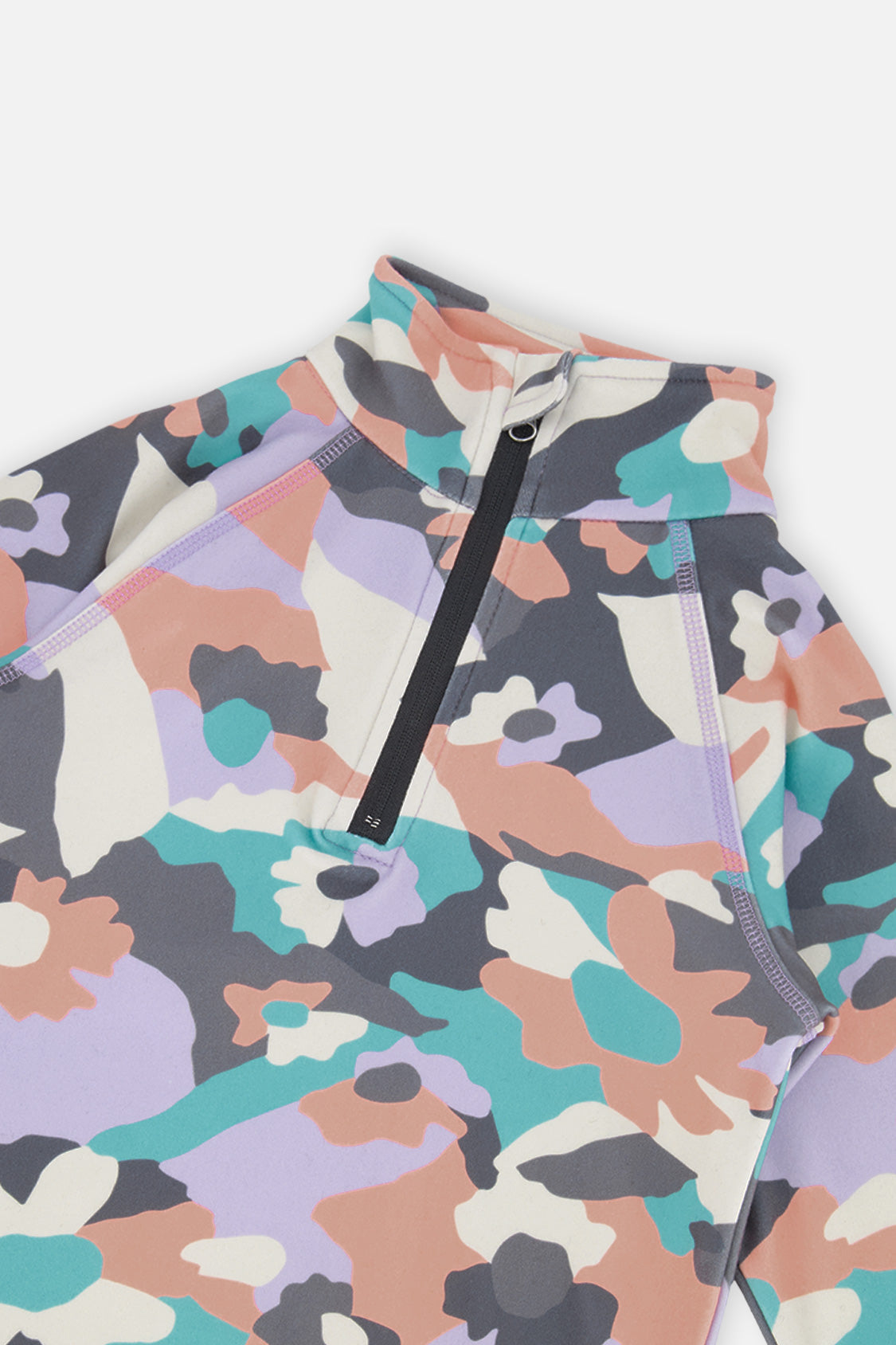 Deux par Deux Two Piece Thermal Underwear Coral Camouflage Print