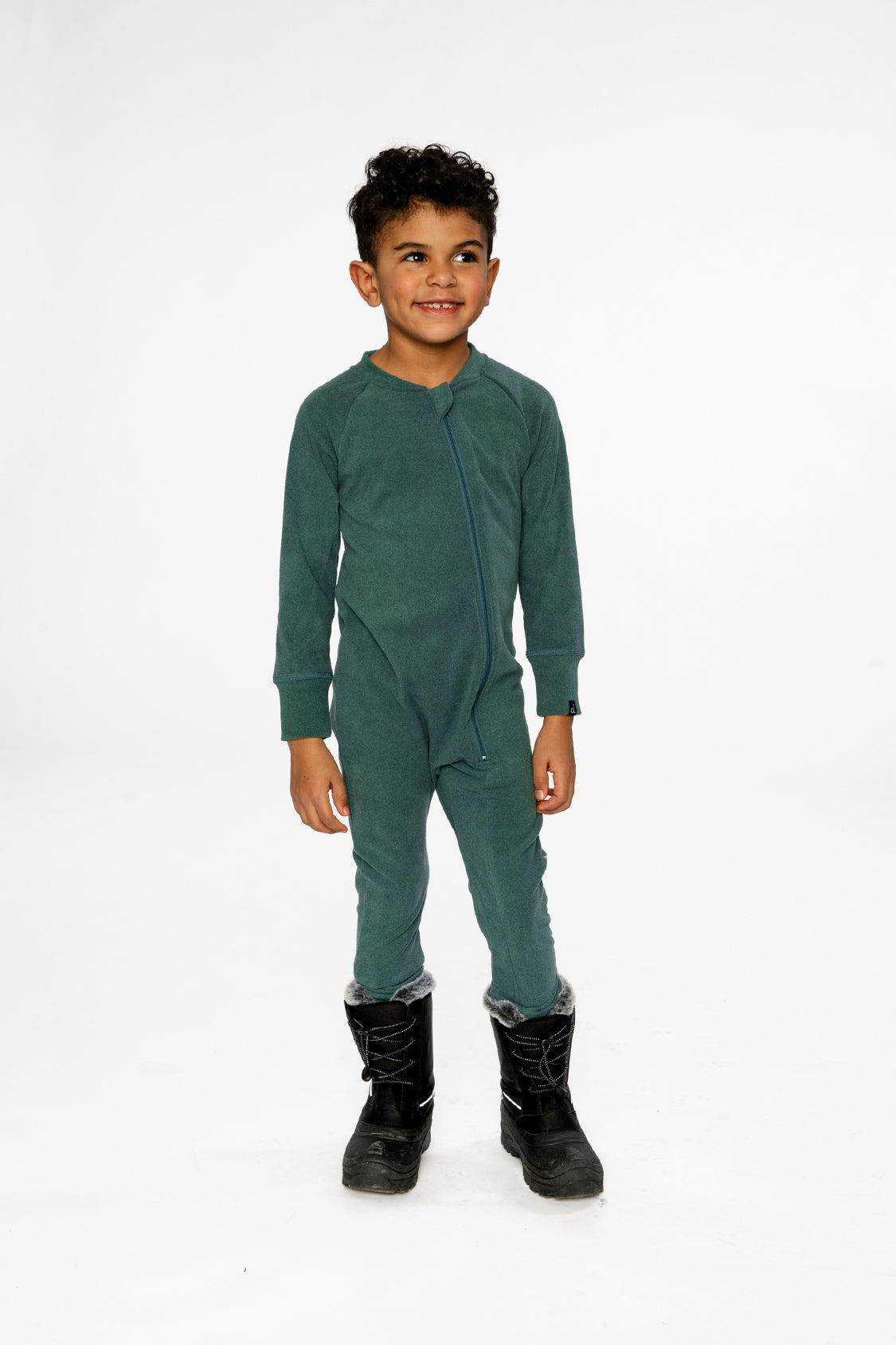 Baby One Piece Thermal Underwear Sage Green-1