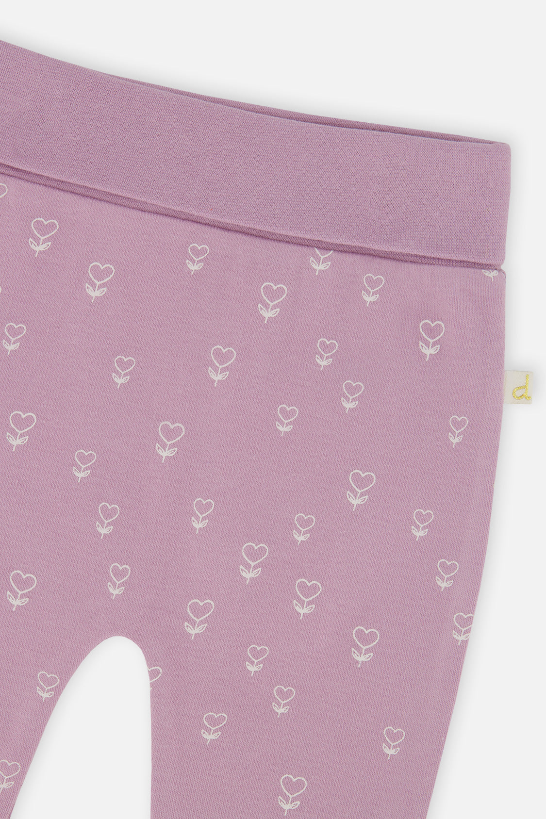 Organic Cotton Evolutive Pants Purple Floral Print-3