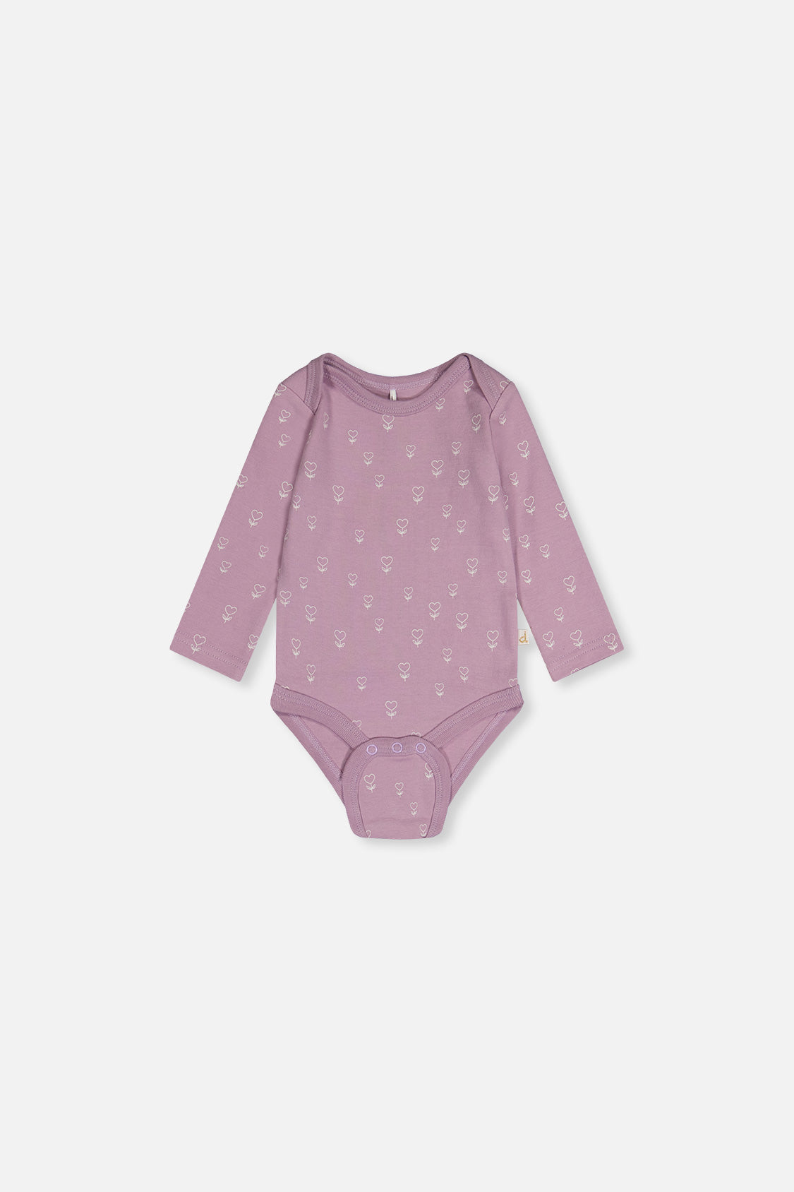 Three Pack Organic Cotton Onesie Purple Floral Print-2