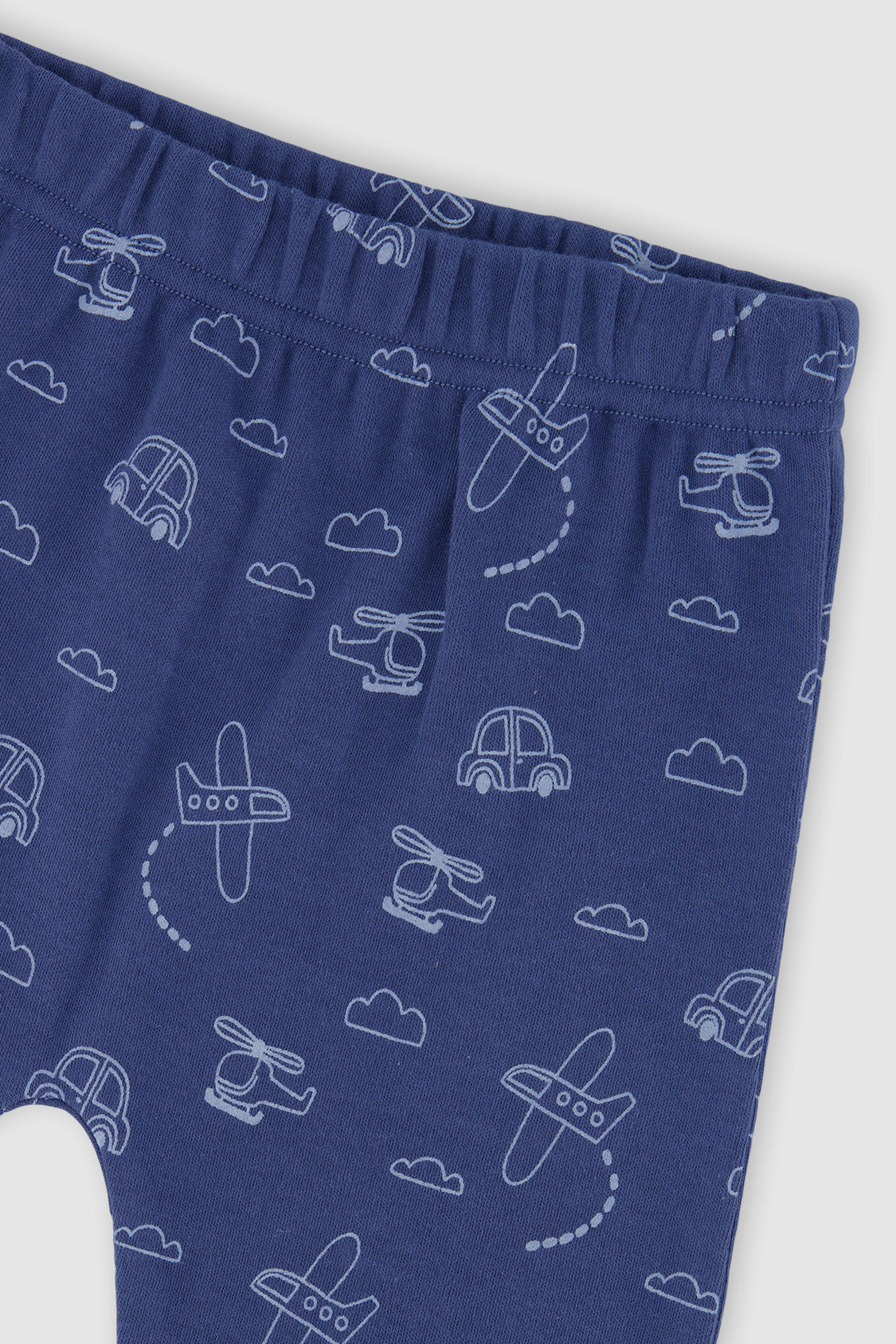 Organic Cotton Pants And Top Set Sky Blue-4