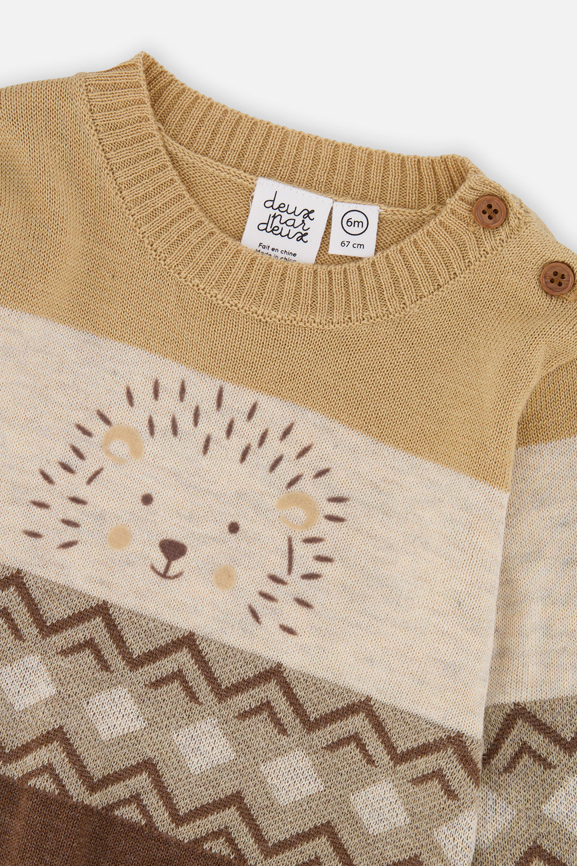 Knitted Sweater And Pants Set Brown Cinnamon-3