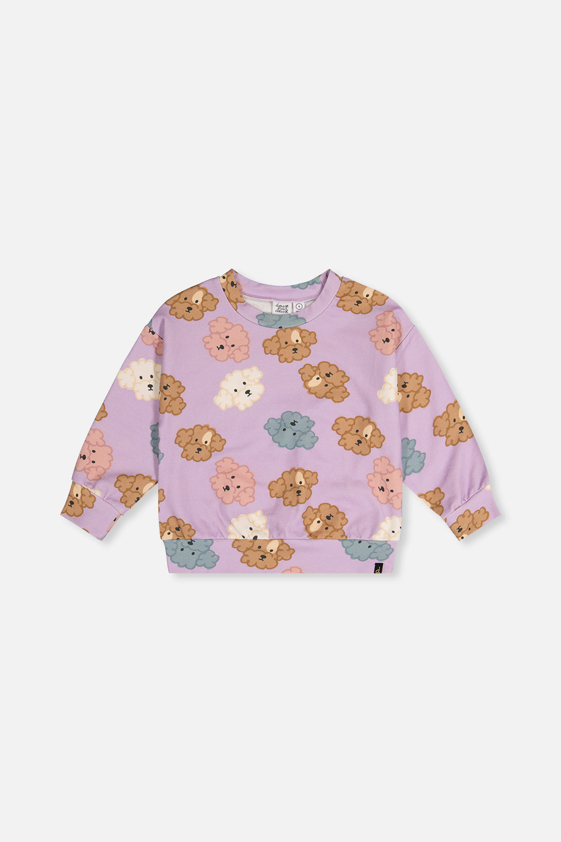 Printed Sweatshirt Purple Poodle Print-0
