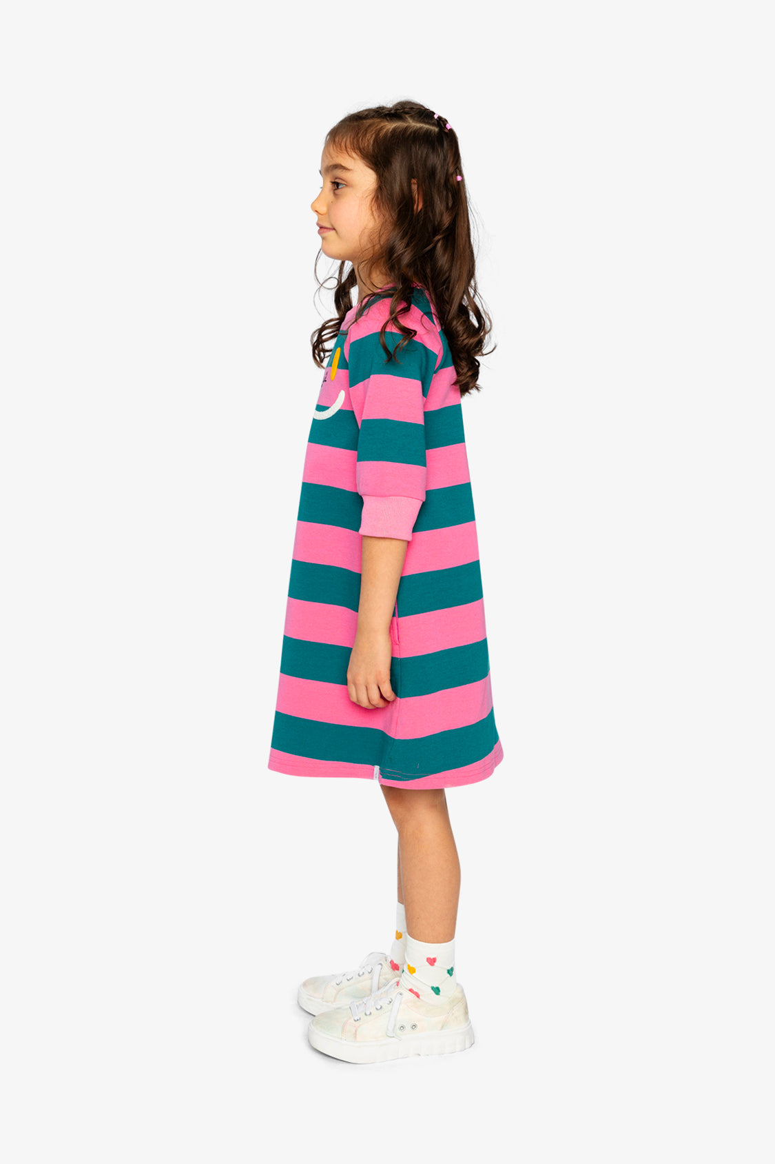 Engineer Stripe Dress Pink And Green Stripes-4