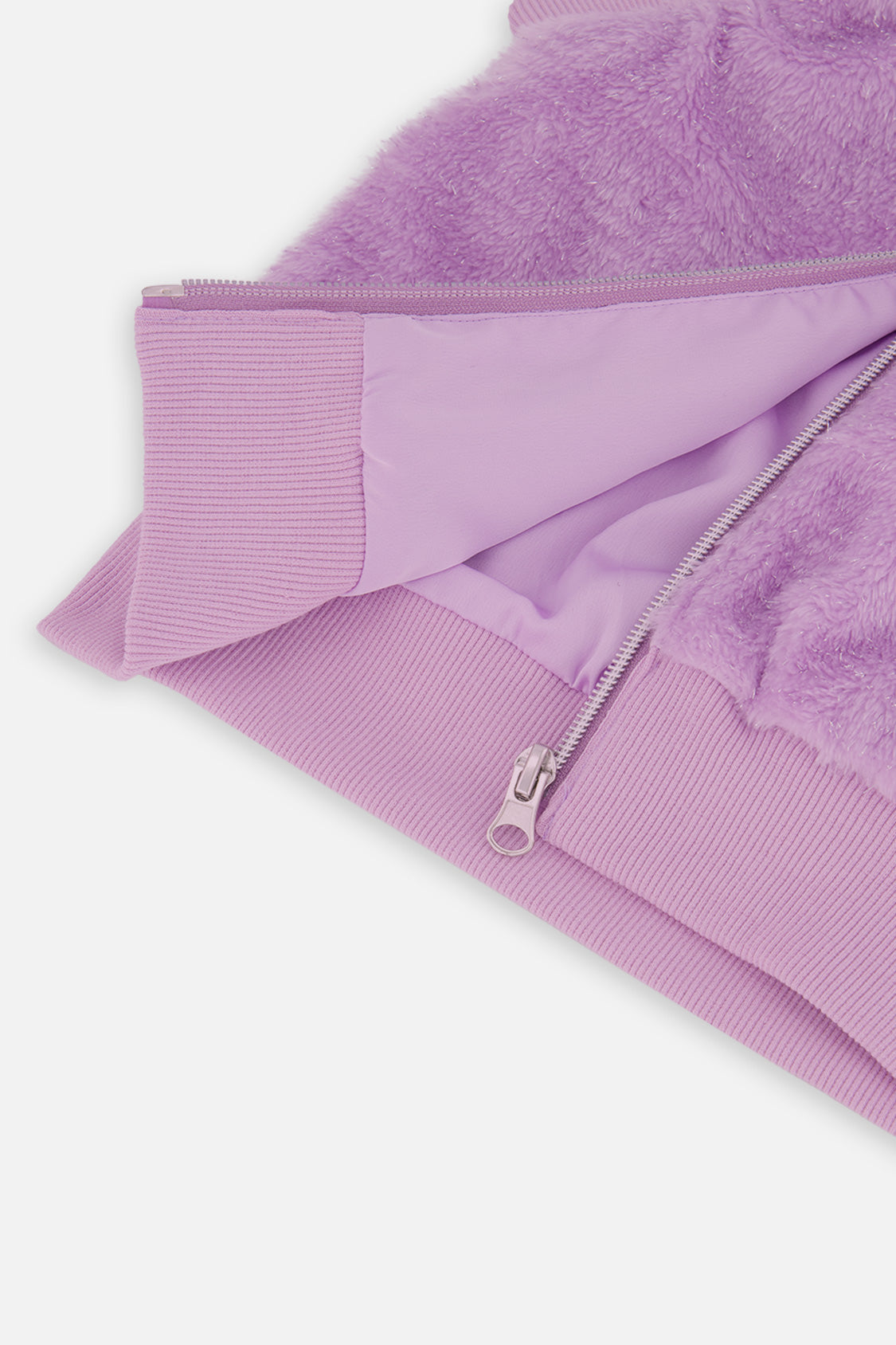 Deux par Deux Faux Fur Sleeveless Vest Violet