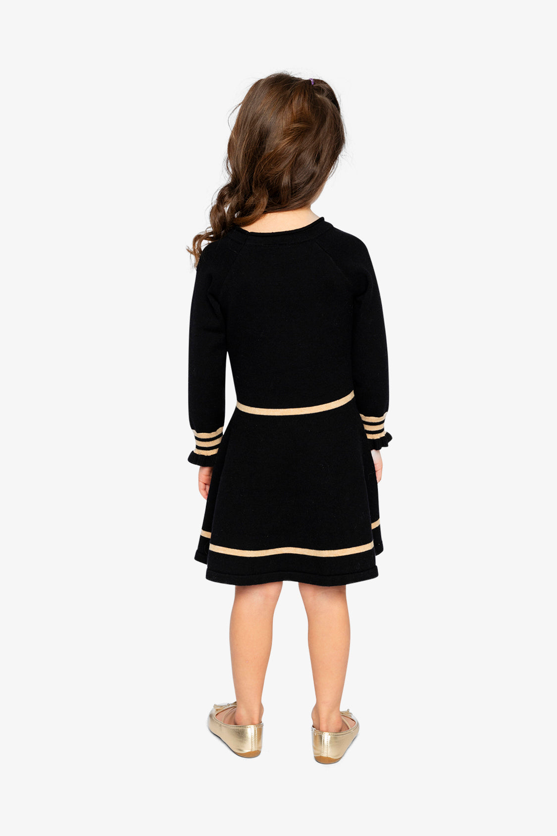 Knit Dress Black And Beige-2
