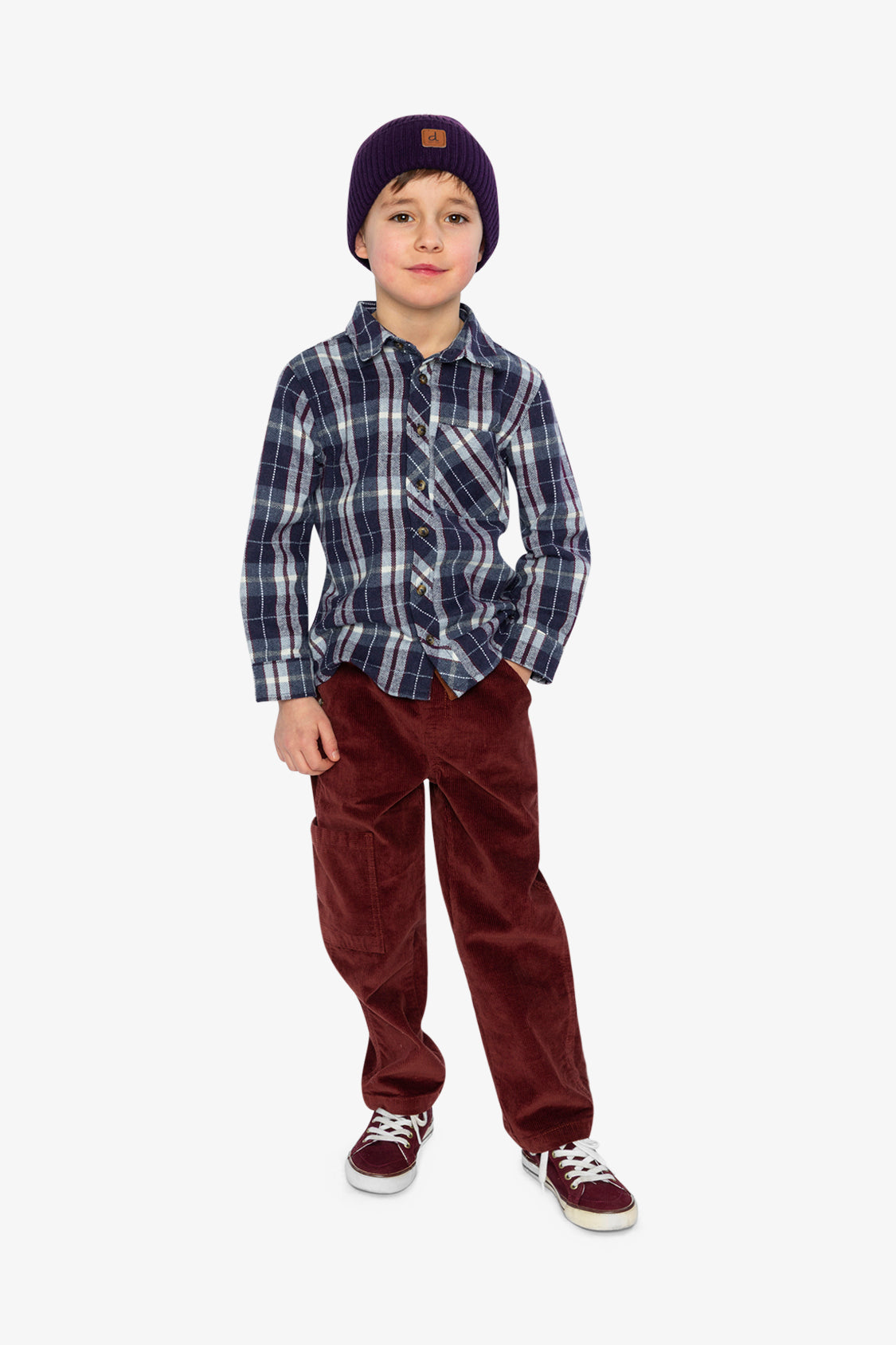 Flannel Shirt Blue And White Plaid-4