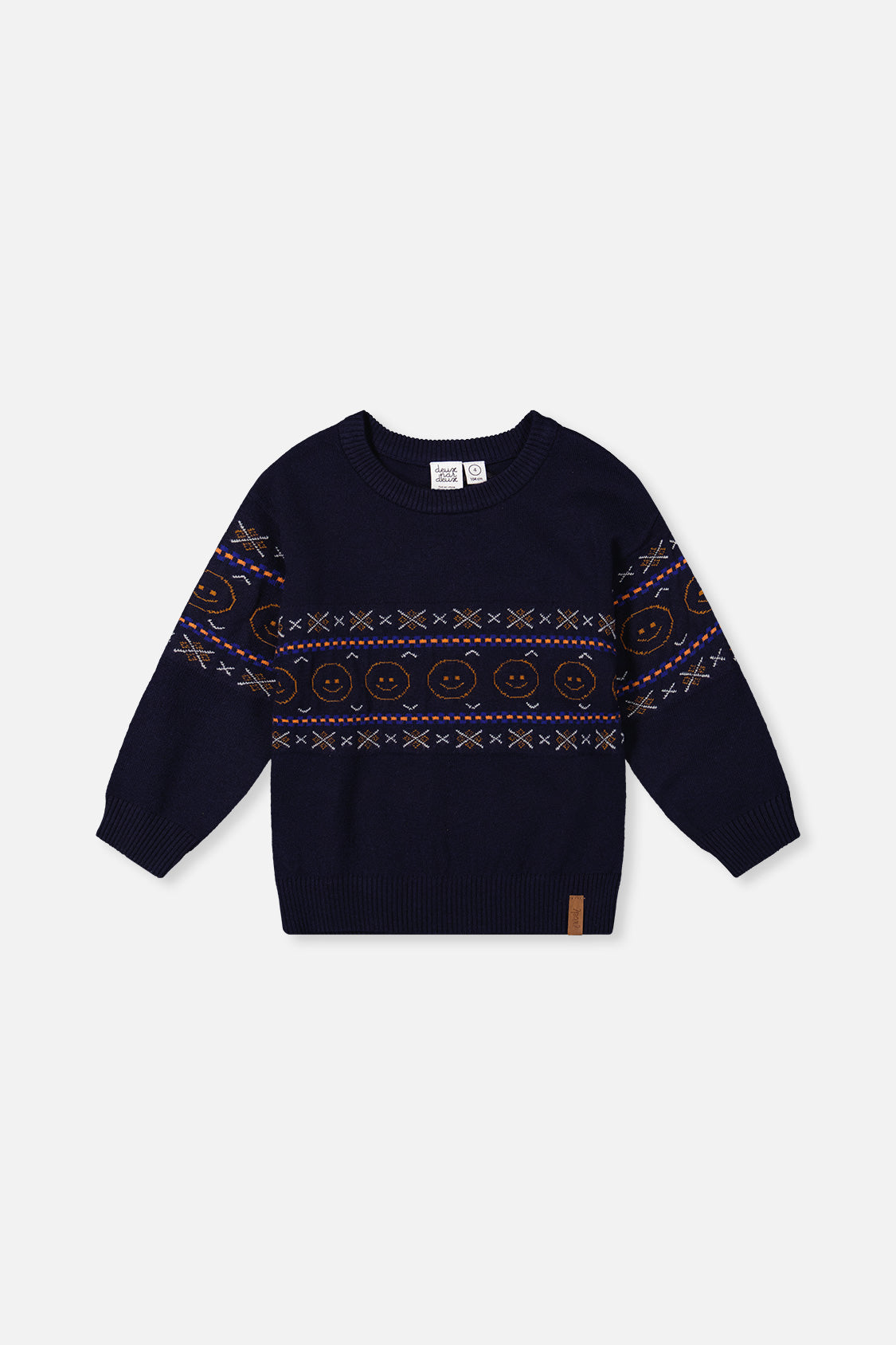 Jacquard Sweater Dark Blue-0