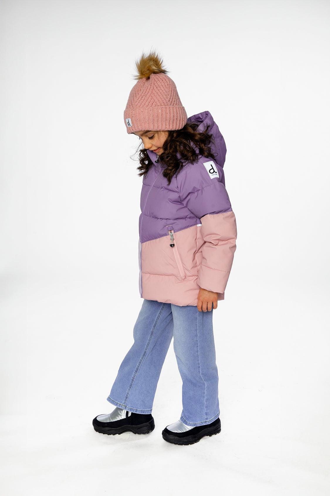 Deux par Deux Color-Block Winter Jacket Violet