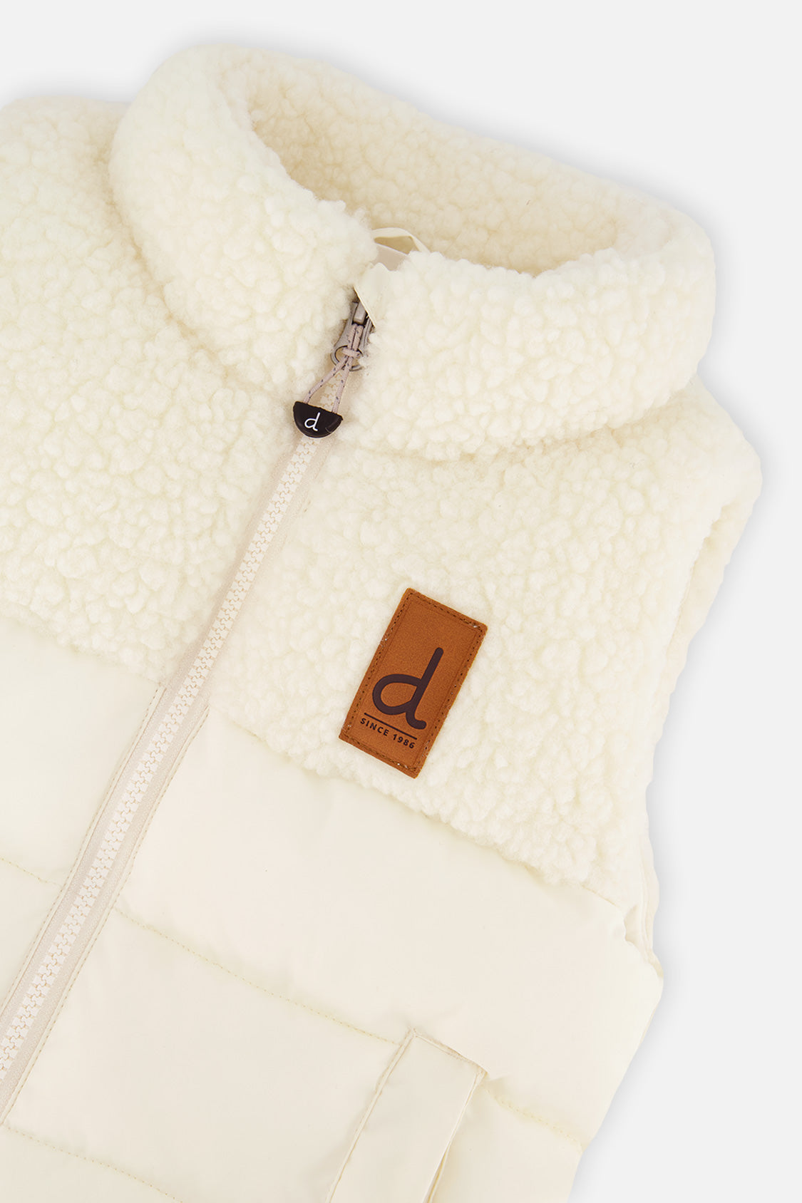 Deux par Deux Sleeveless Mid-Season Vest Off-White