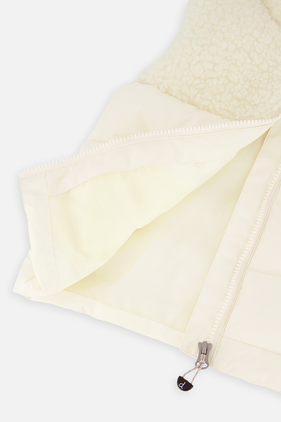 Deux par Deux Sleeveless Mid-Season Vest Off-White