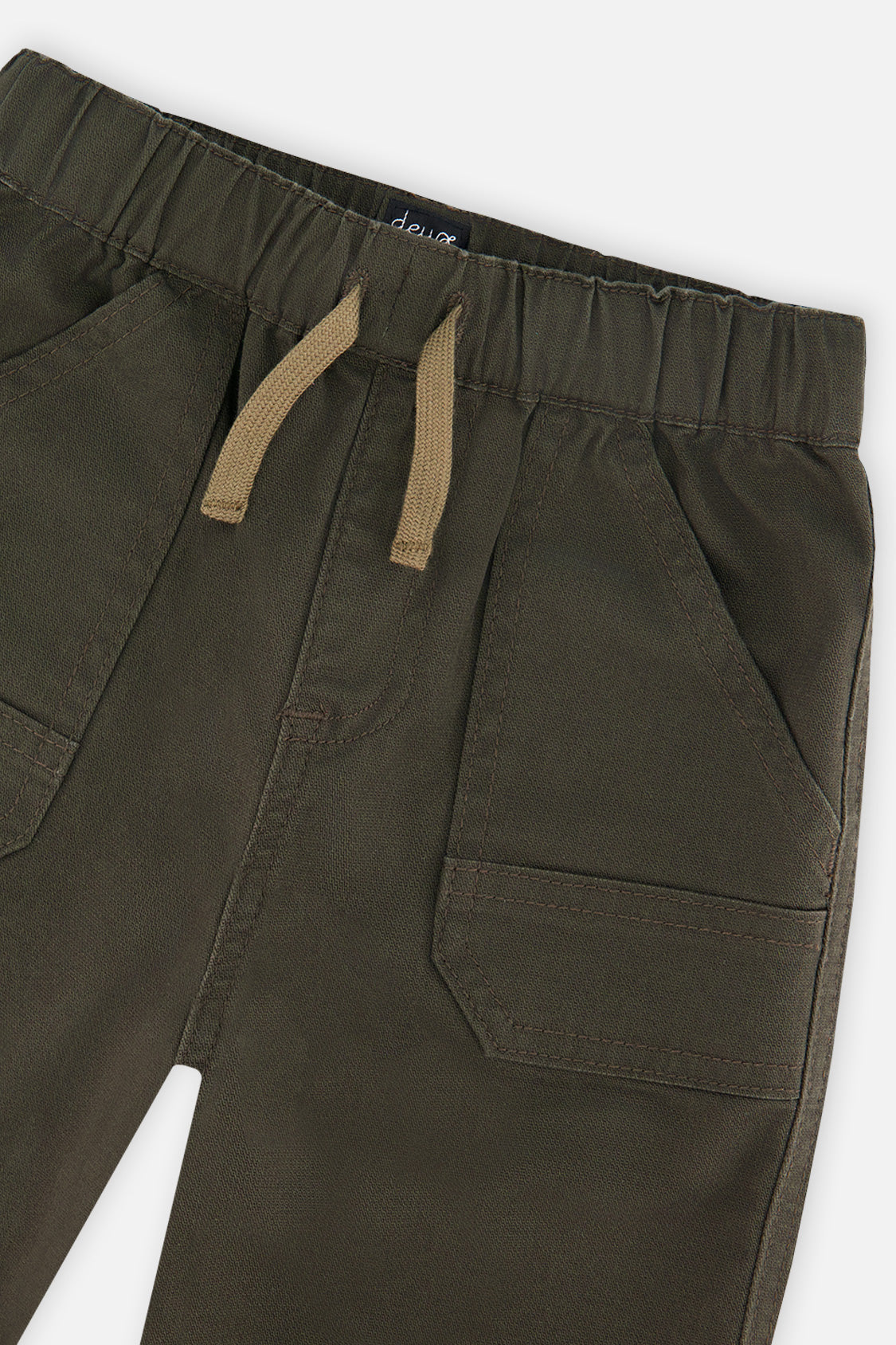Deux par Deux Stretch Canvas Jogger Pants Very Dark Green