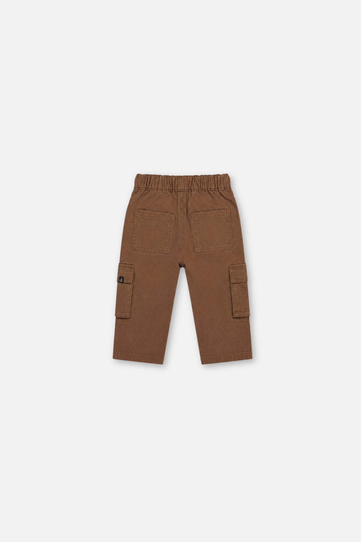 Baby Twill Pants With Cargo Pockets Neutral Brown-1