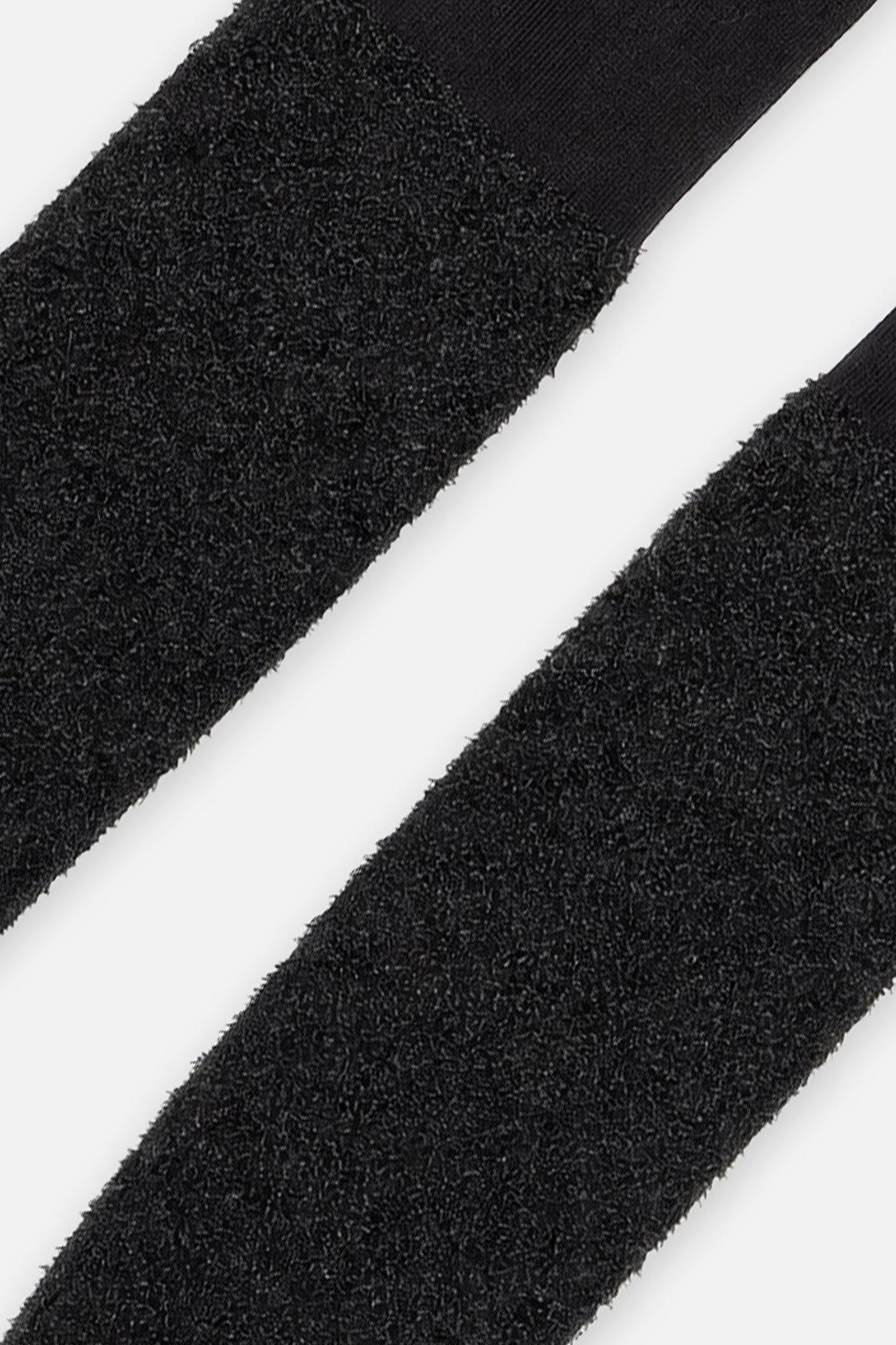 Knit Textured Fur Tights Black-2