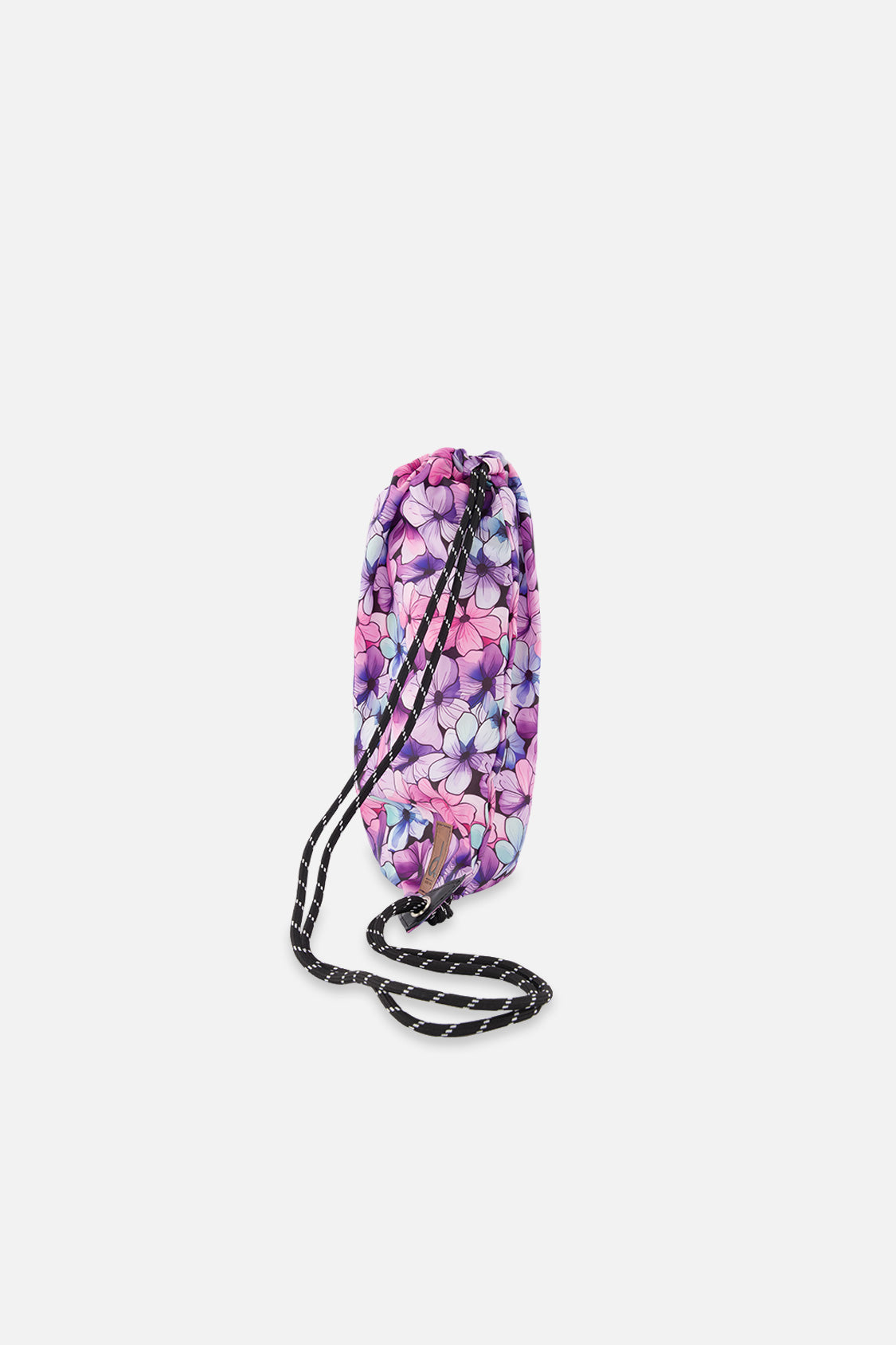 Drawstring Bag Black Floral Print-1