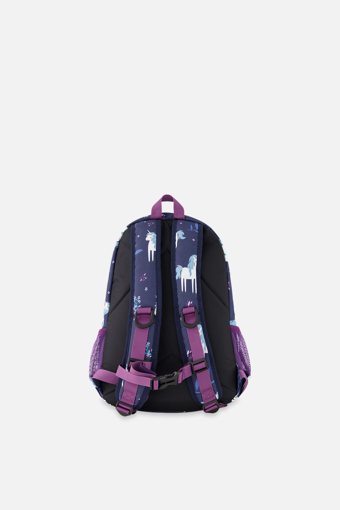 Back view of Deux par Deux little kids backpack showing padded adjustable shoulder straps.