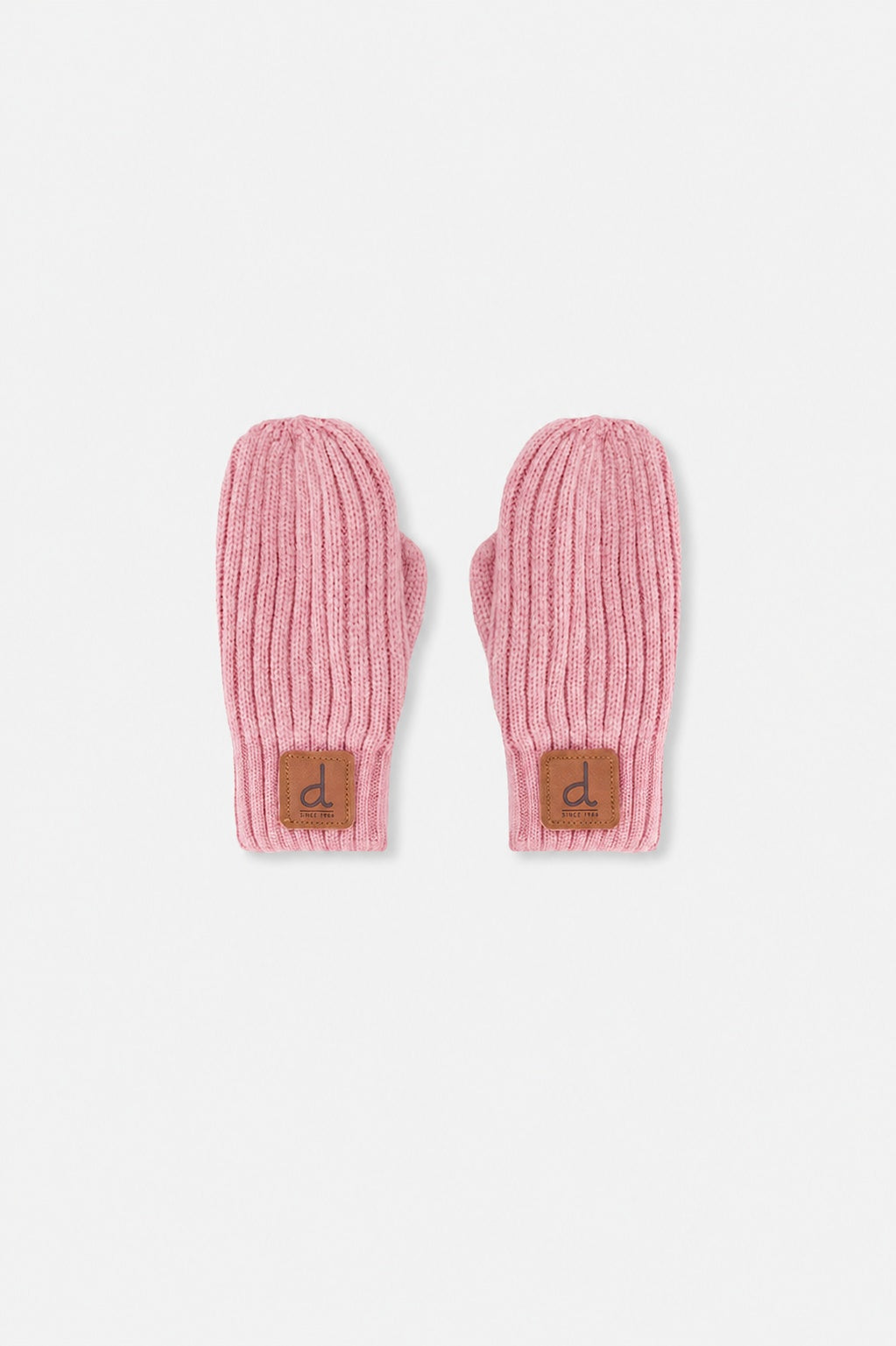 Knit Mittens Pale Dusty Pink-0