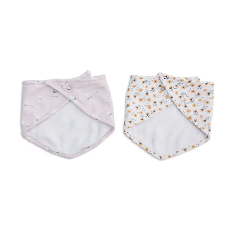 2 pack of bandana bibs - vintage floral/dragonfly | lulujo