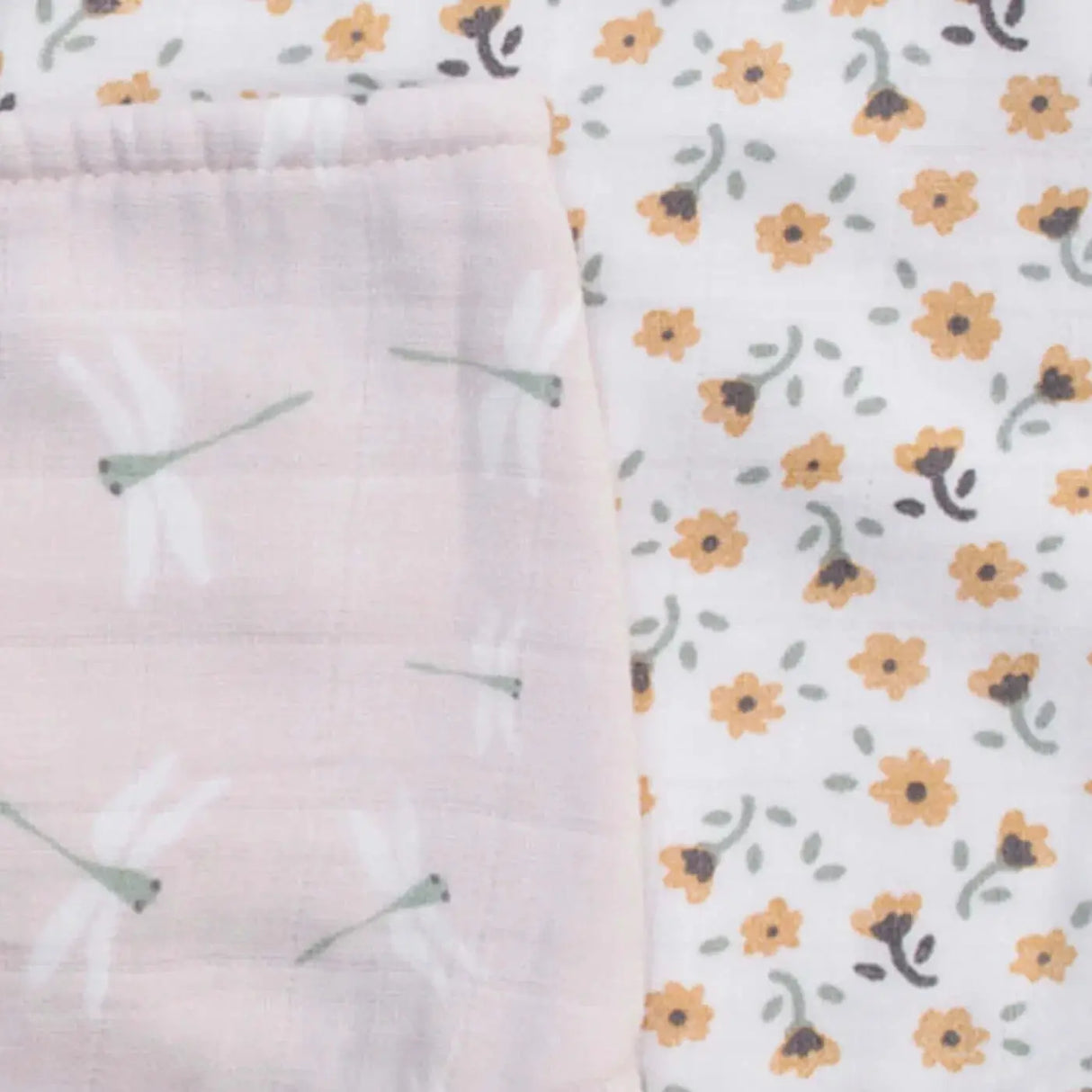 2 pack of bandana bibs - vintage floral/dragonfly | lulujo