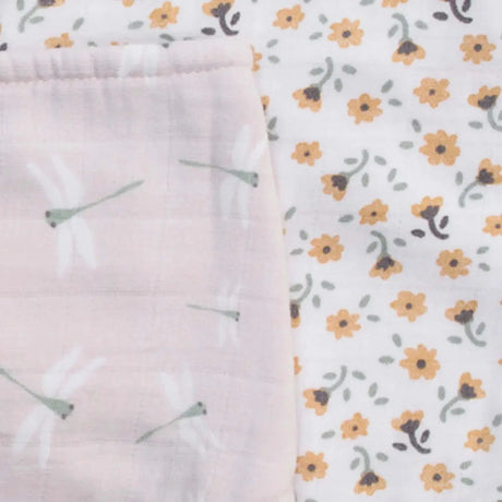 2 pack of bandana bibs - vintage floral/dragonfly | lulujo