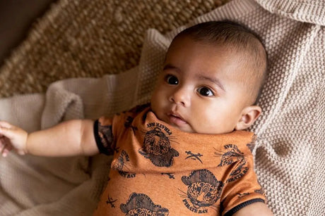 Baby Boys Suit Rust Brown Pirate Print | Dirkje - Jenni Kidz