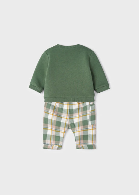 Checkered Long Pants Set Newborn Boy | Mayoral - Mayoral
