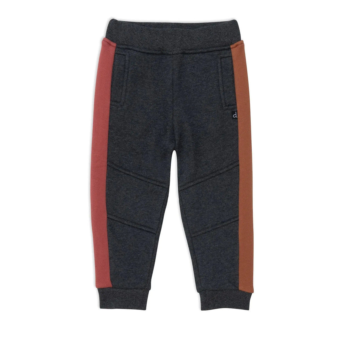 Fleece Pant Dark Grey With Clay Brown | DEUX PAR DEUX - Jenni Kidz