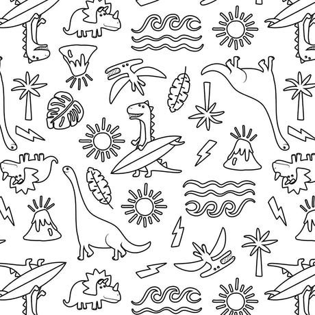 Kids' Colouring Sun Hat - Dino | FlapJackKids - Jenni Kidz