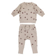 Organic Printed Sweatshirt & Jogger Set in Oatmeal Pinecone | Lovedbaby - Jenni Kidz
