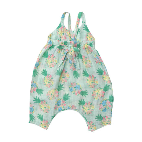 Tie Back Romper Pink - Pretty Pineapples | Angel Dear - Angel Dear