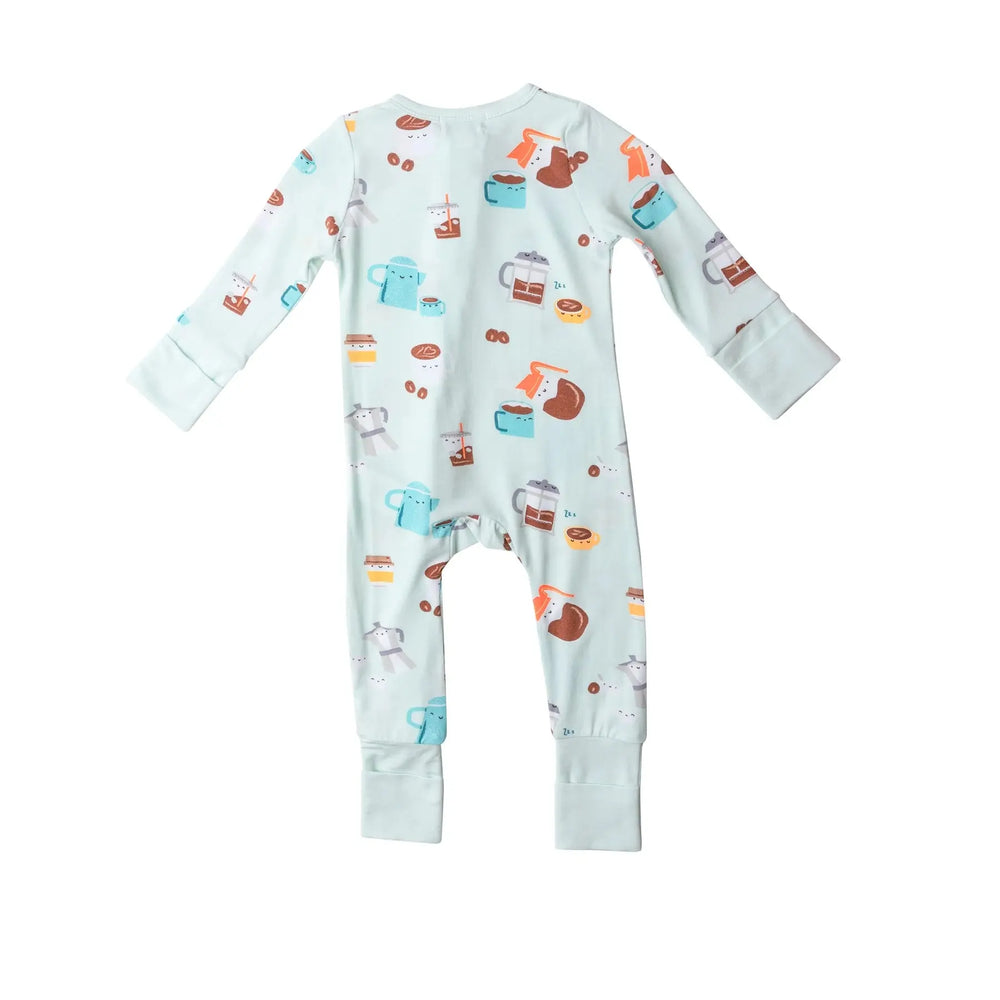 Two Way Zipper Romper - Coffee | Angel Dear - Angel Dear