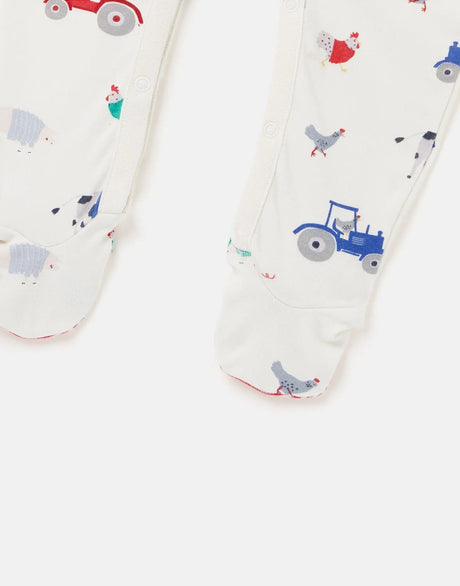 Ziggy Organically Grown Cotton Printed Babygrow | Joules - Joules