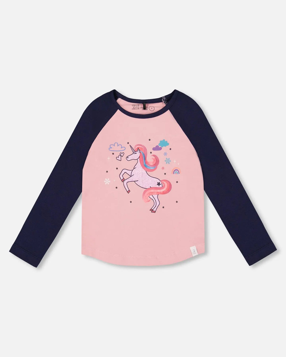 Jersey Raglan Sleeve Tee Dusty Pink | Deux par Deux | Jenni Kidz