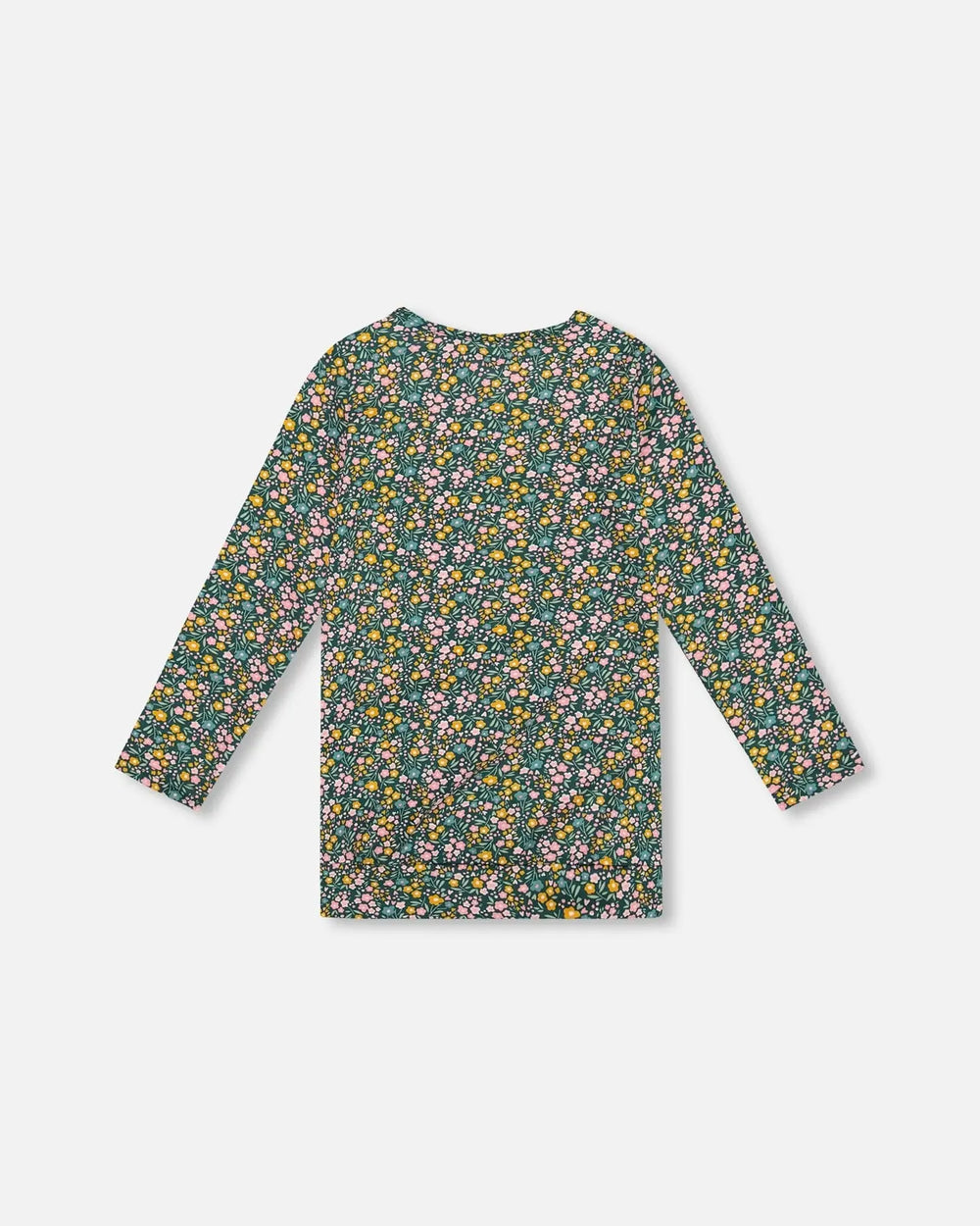 Jersey Tunic Green With Floral Print | Deux par Deux | Jenni Kidz