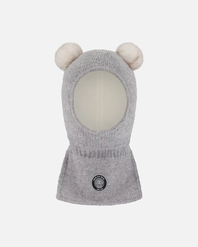 Knit Balaclava Heather Gray | Deux par Deux | Jenni Kidz
