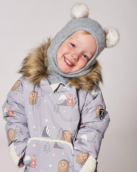 Knit Balaclava Heather Gray | Deux par Deux | Jenni Kidz