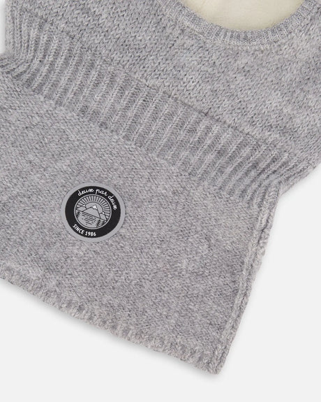 Knit Balaclava Heather Gray | Deux par Deux | Jenni Kidz