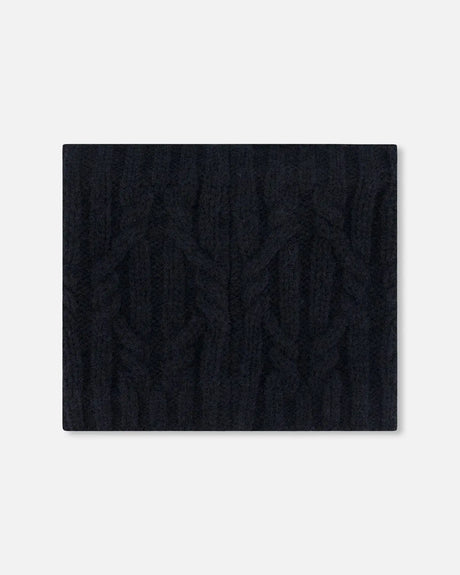 Knit Neckwarmer Black | Deux par Deux | Jenni Kidz