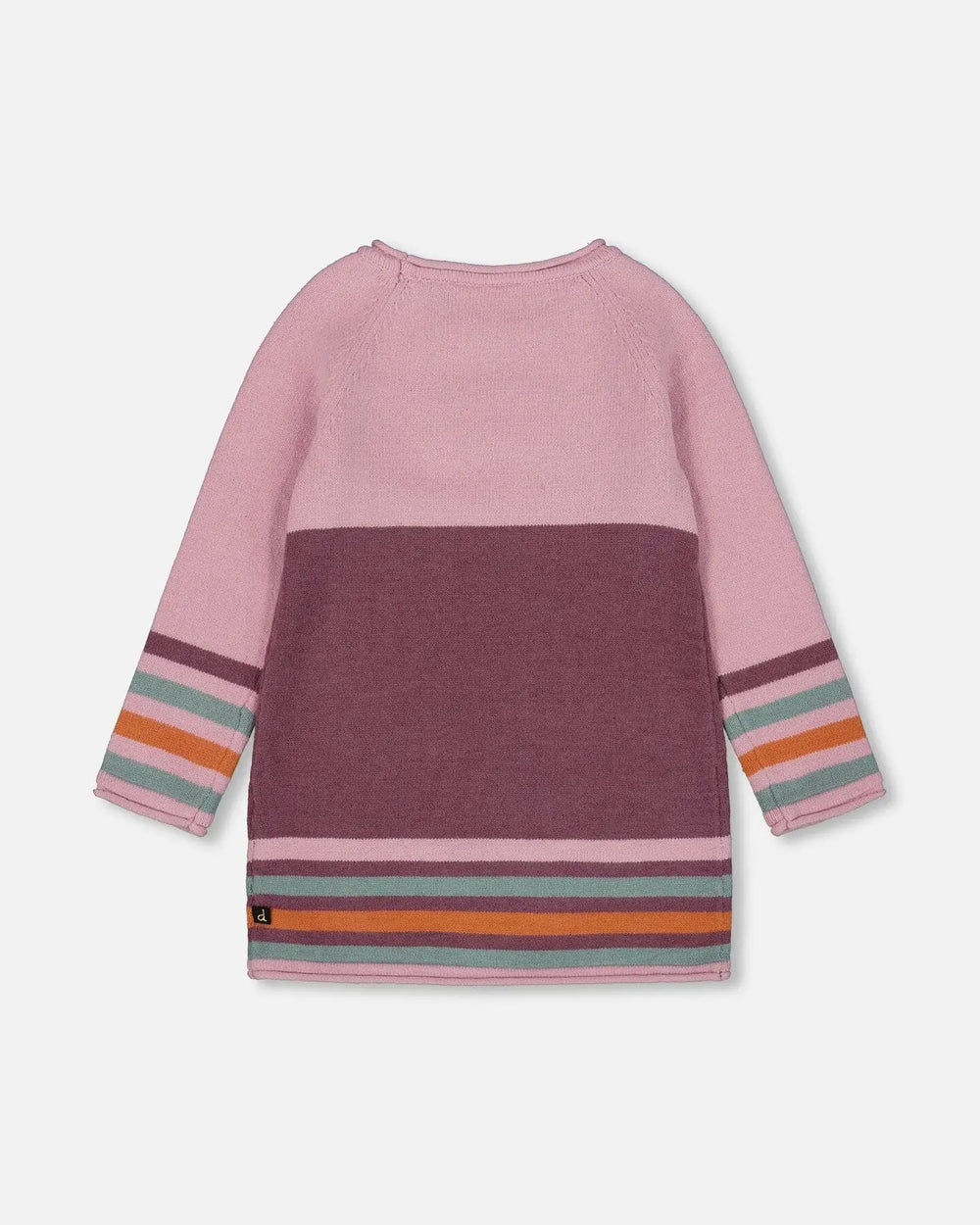 Knitted Dress Dusty Pink With Cat | Deux par Deux | Jenni Kidz