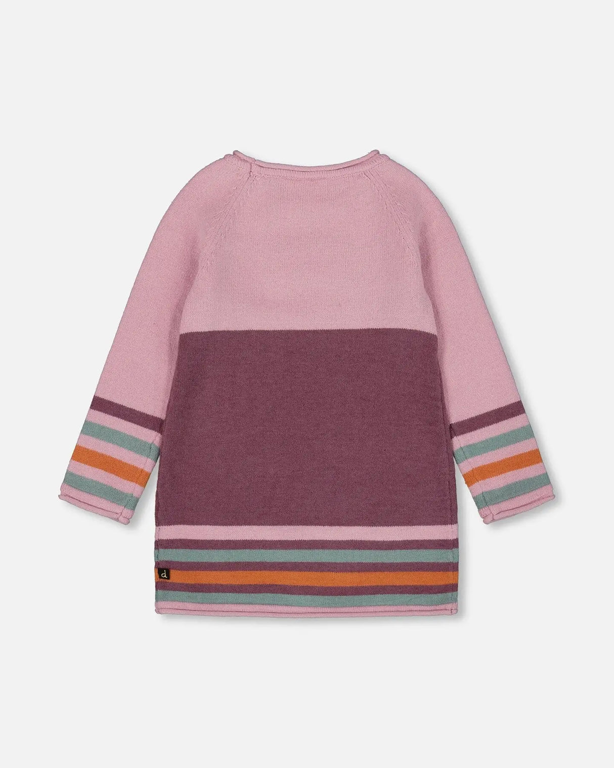 Knitted Dress Dusty Pink With Cat | Deux par Deux | Jenni Kidz