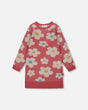 Knitted Dress With Flower Jacquard Old Pink And Beige | Deux par Deux | Jenni Kidz