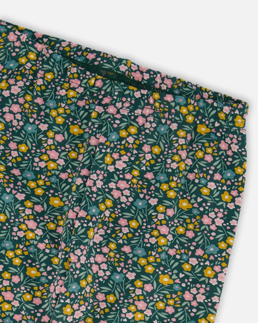 Leggings Green With Flower Print | Deux par Deux | Jenni Kidz