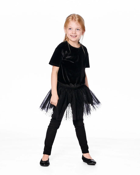 Leggings With Tulle Skirt Black | Deux par Deux | Jenni Kidz