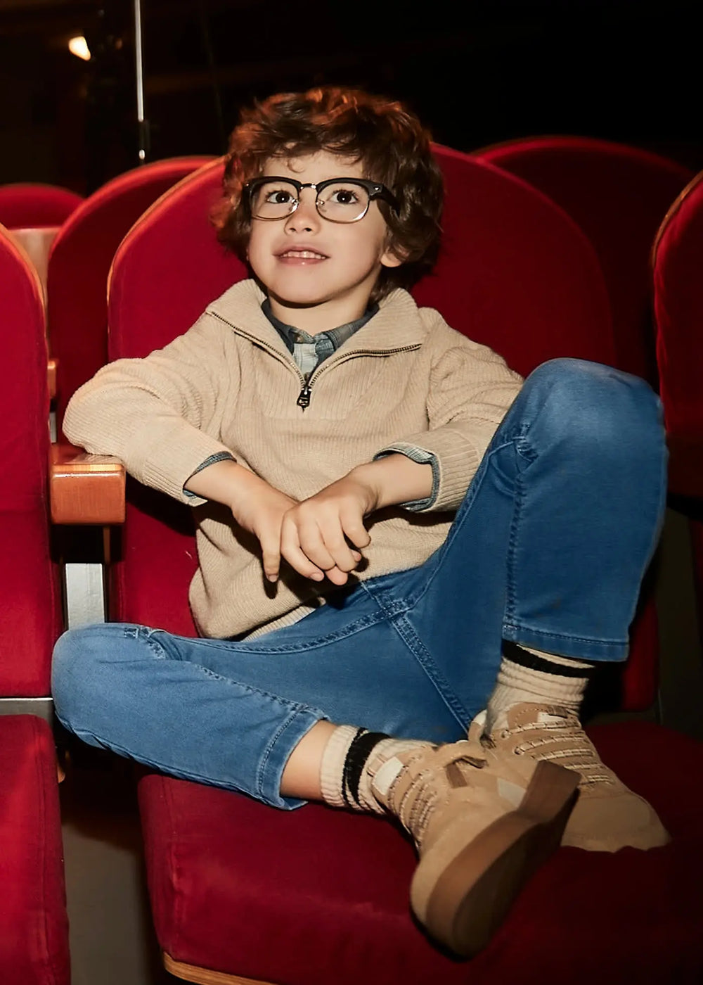 Lifestyle image child wearing Mayoral boy skinny jeans