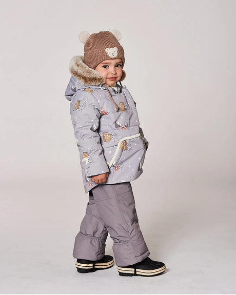 Lined Baby Winter Knit Hat With Ear Flaps Brown | Deux par Deux | Jenni Kidz