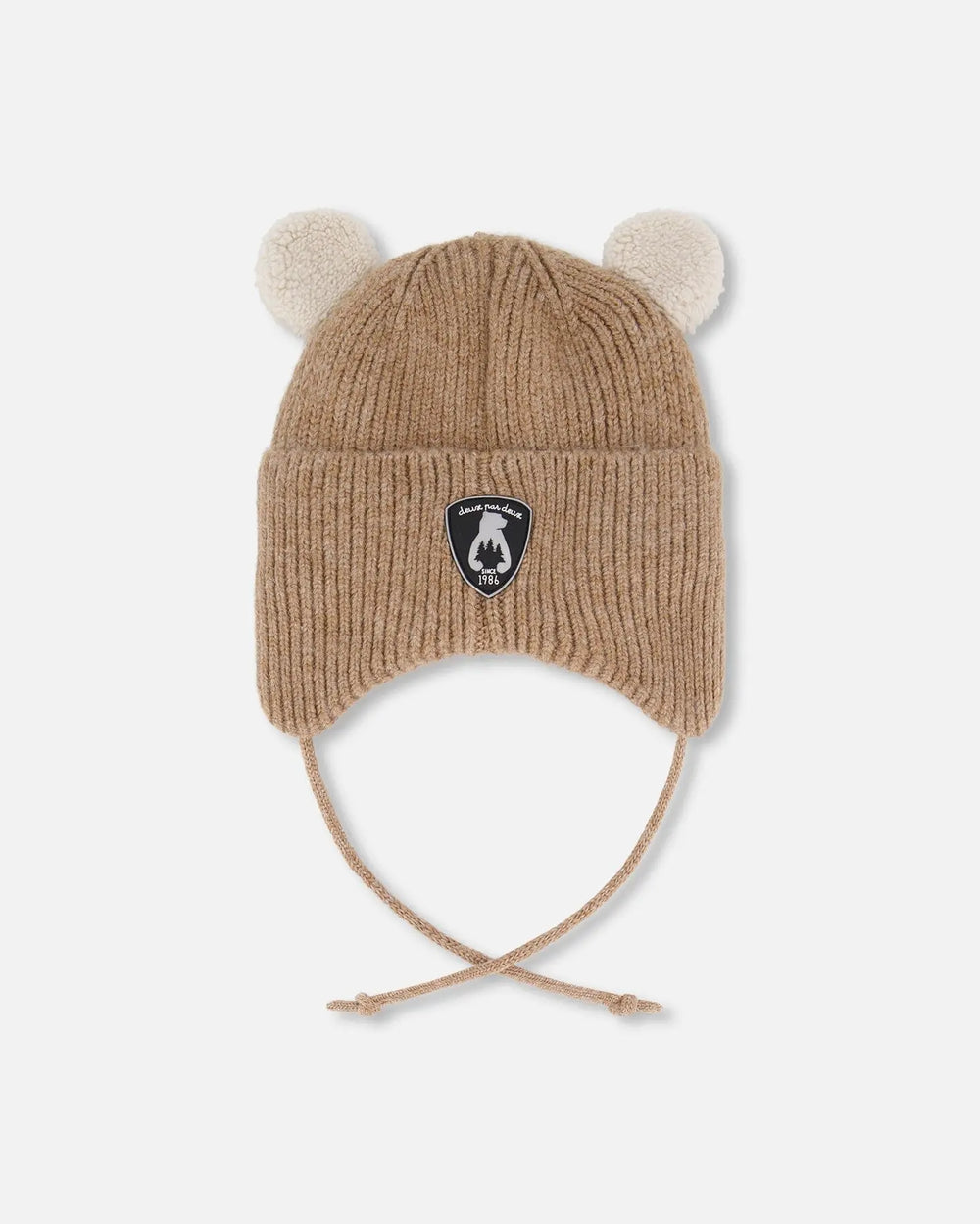 Lined Baby Winter Knit Hat With Ear Flaps Brown | Deux par Deux | Jenni Kidz