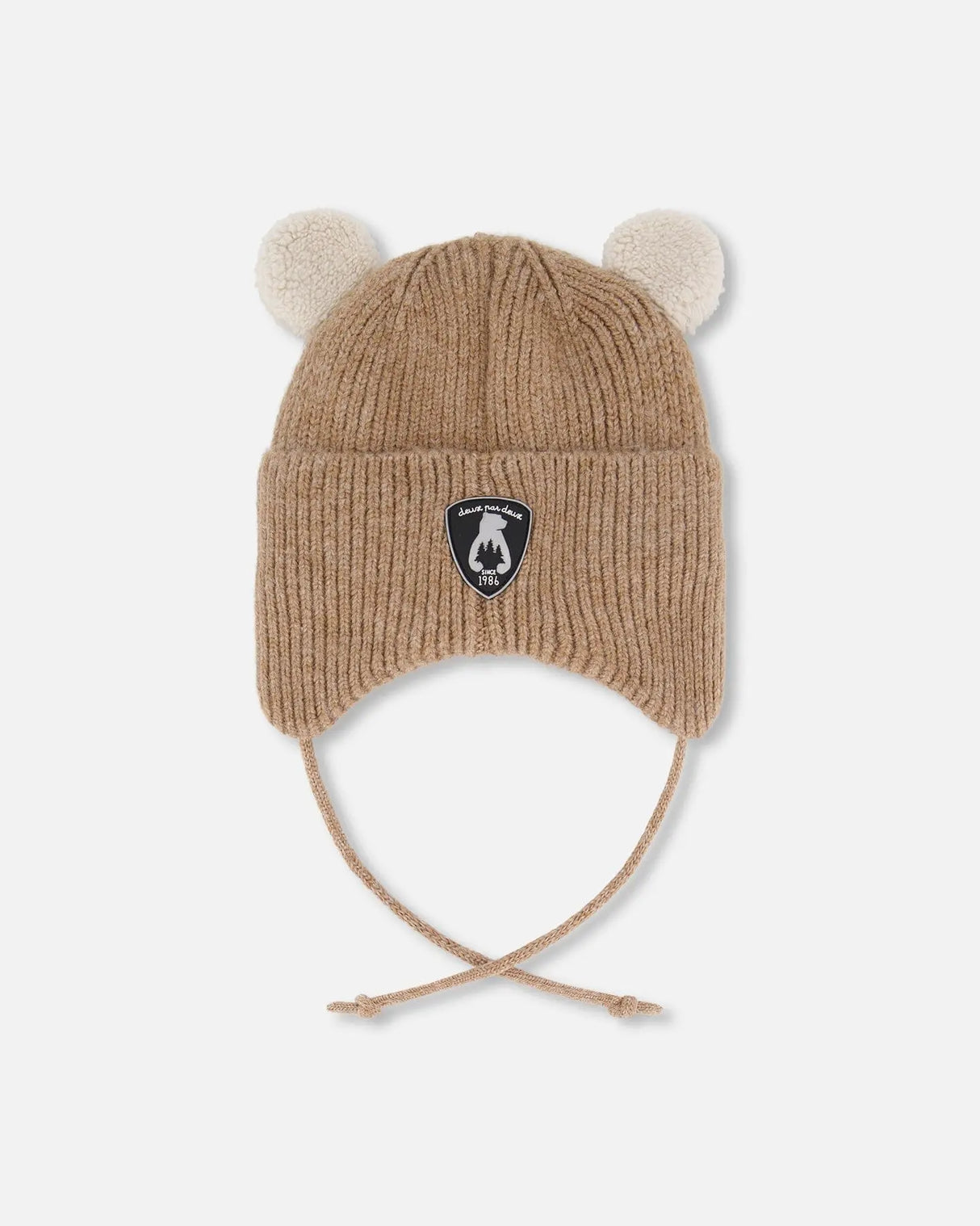 Lined Baby Winter Knit Hat With Ear Flaps Brown | Deux par Deux | Jenni Kidz