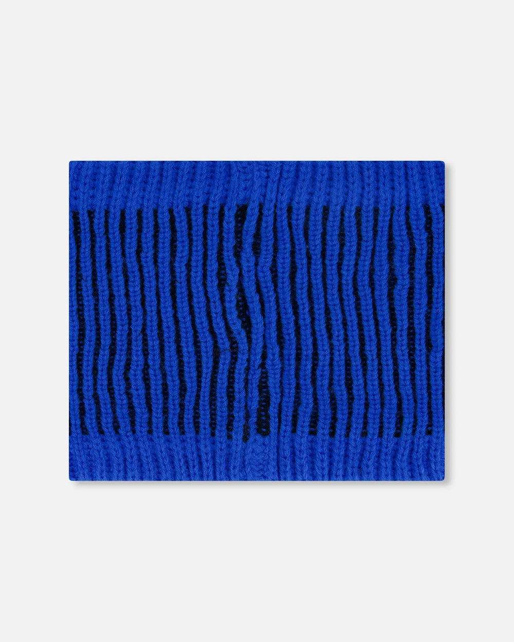 Lined Knit Neckwarmer Black And Blue | Deux par Deux | Jenni Kidz