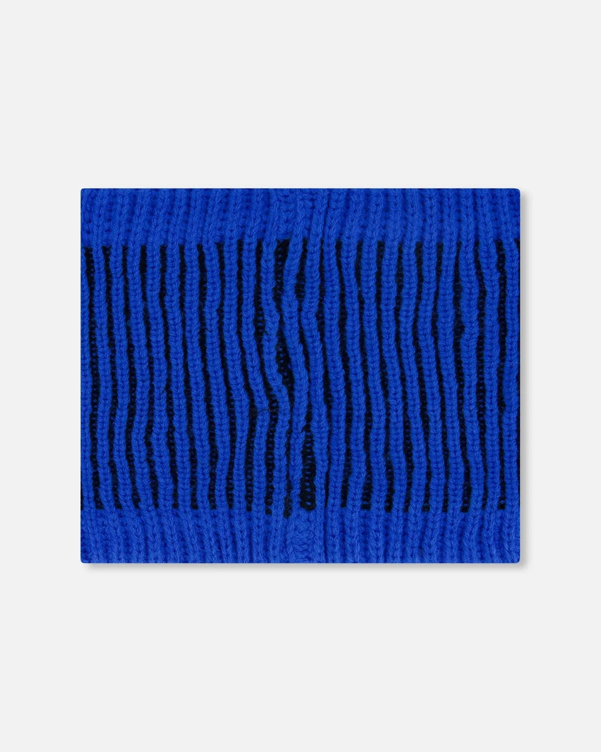 Lined Knit Neckwarmer Black And Blue | Deux par Deux | Jenni Kidz